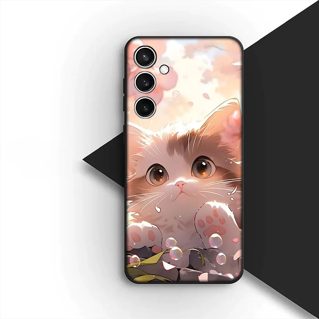 Whimsical Cartoon Cat Meow Protective Phone Case