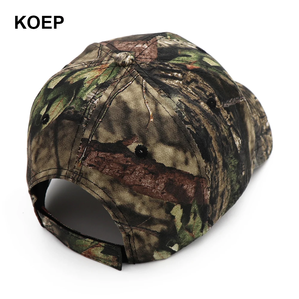 KOEP New Outdoor Fishing Caps Jungle Tree Camouflage Baseball Cap Hunting Hat Cotton Dad Snapback Biomimetic Camo Hats KBMO5 5