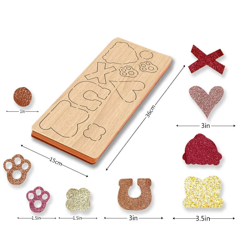 

XX115 Lovely Cat Claws, Love And So On Wooden Cutting Die Suitable For Most Machines