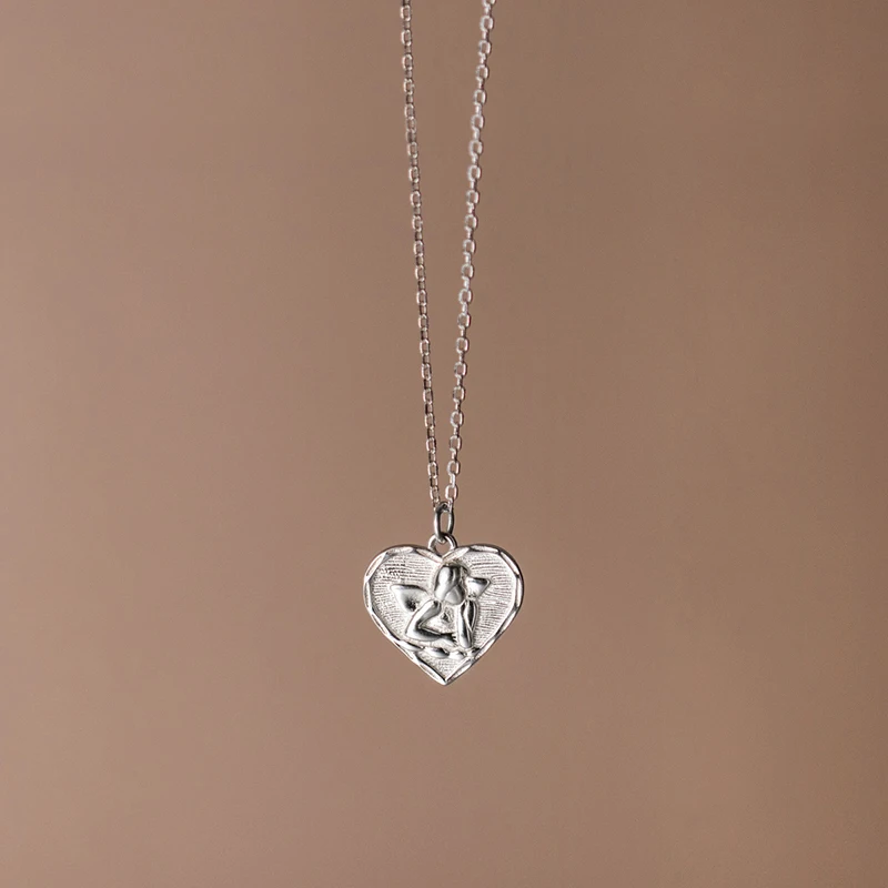 Davis Locket Charm Necklace in Sterling Silver