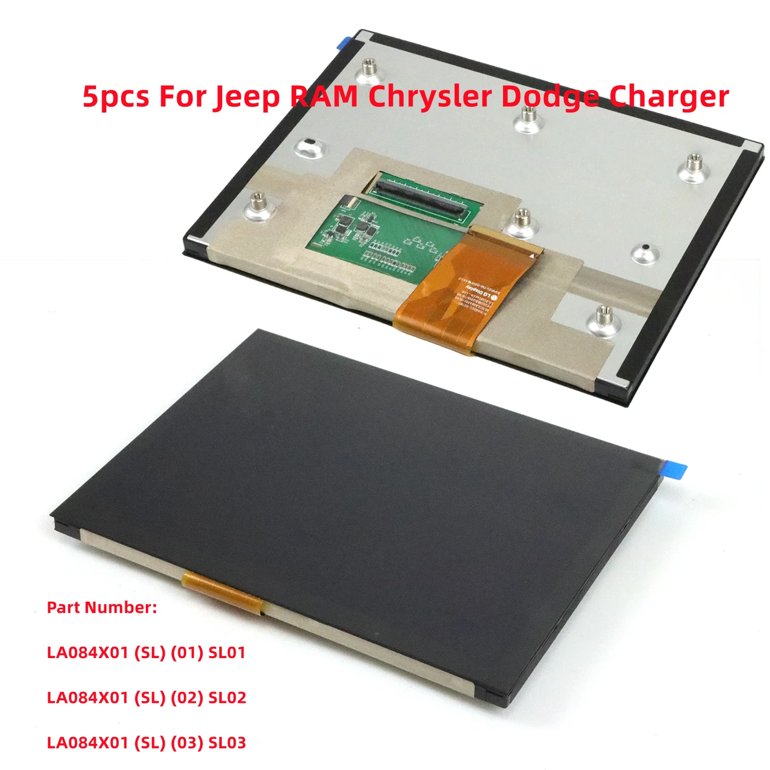 5Pcs Monitor Lcd Touch Screen Navigazione Radio 8.4 "Uconnect Per Jeep Chrysler Dodge Charger La084X01 Sl01 La084X01 Sl02 Sl03