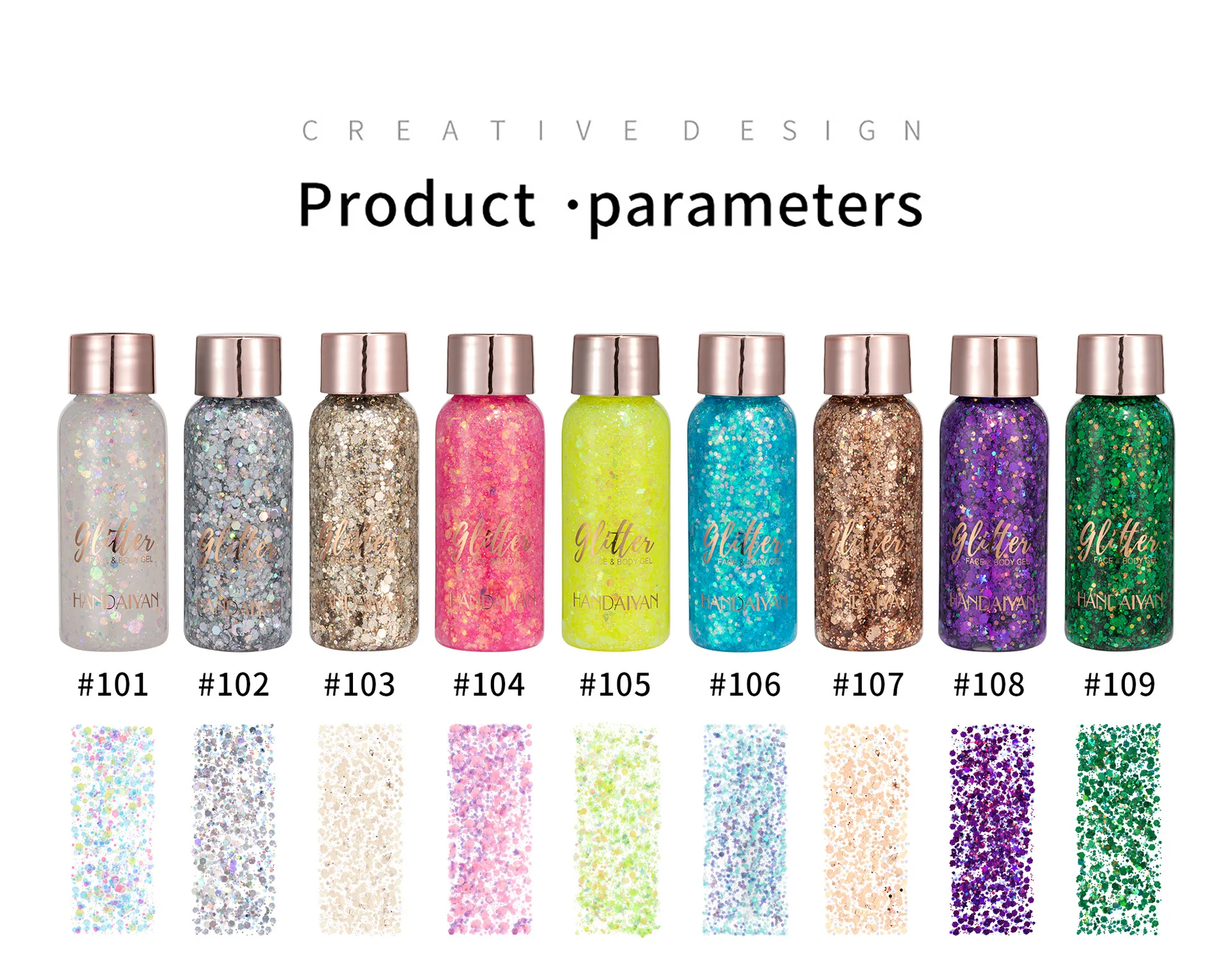 Handaiyan Nail Hair Body Face Eye Glitter Gel Art Loose Sequins Cream Chunky Glitter Eyeshadow Makeup Party Festival 5
