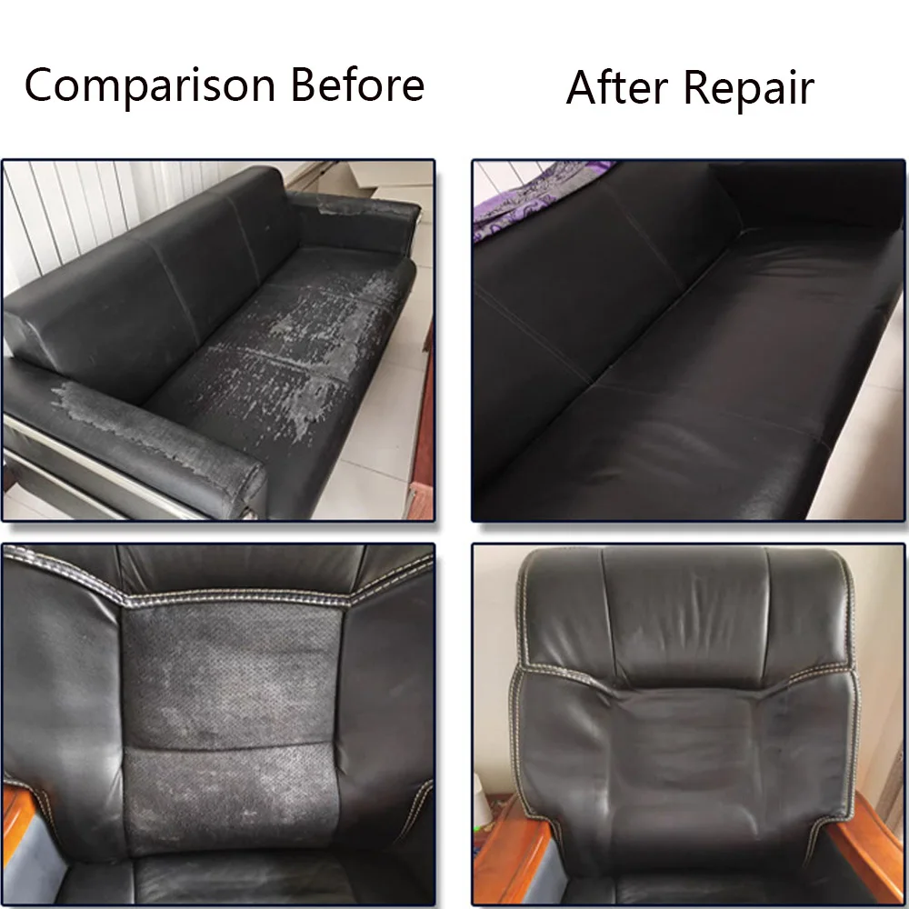 Kit de reparación de cuero autoadhesivo, parche para sofá y coche, para  asiento pegatina, cuero PU, ultrafino, DIY, 50cm x 138cm - AliExpress