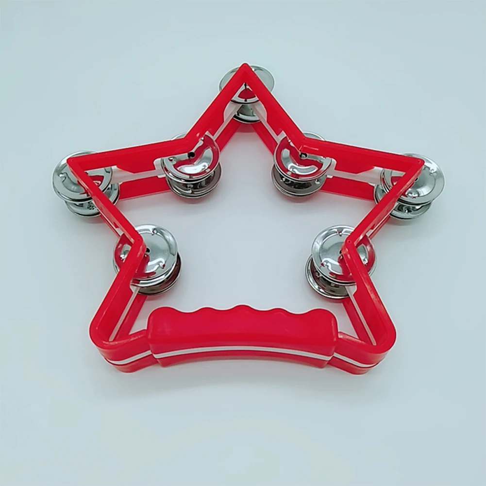 

Hand Bells Pentagram Tambourine Percussion Instrument Percussion Metal Bell Jingles Plastic Musical Instrument