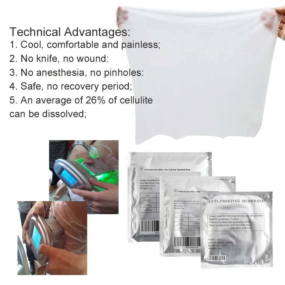 Massage Gel Massage Gel Pads Fat Freezing Membranes Anti Freeze Gel Patches for Cryolipolysis Machine Body Slimming Massager Weight Loss Lipo Cold Therapy