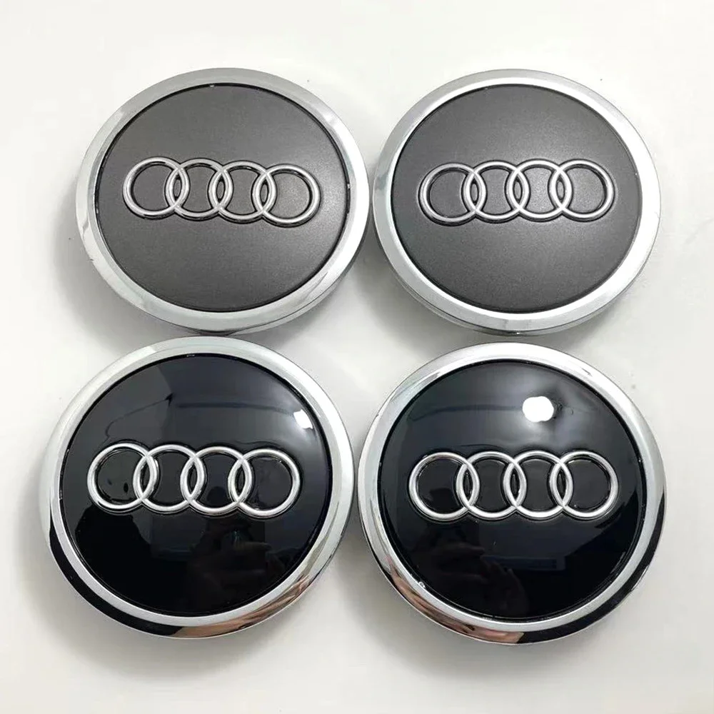 60/61/68/69/77MM 4pcs Car Wheel Center Hup Cap Cover for A4 A6L A7 A8 A3 A5 A6 S3 S4 Q3 Q5 Q5L Q7 Modification, wheel hub covers, wheel hub caps