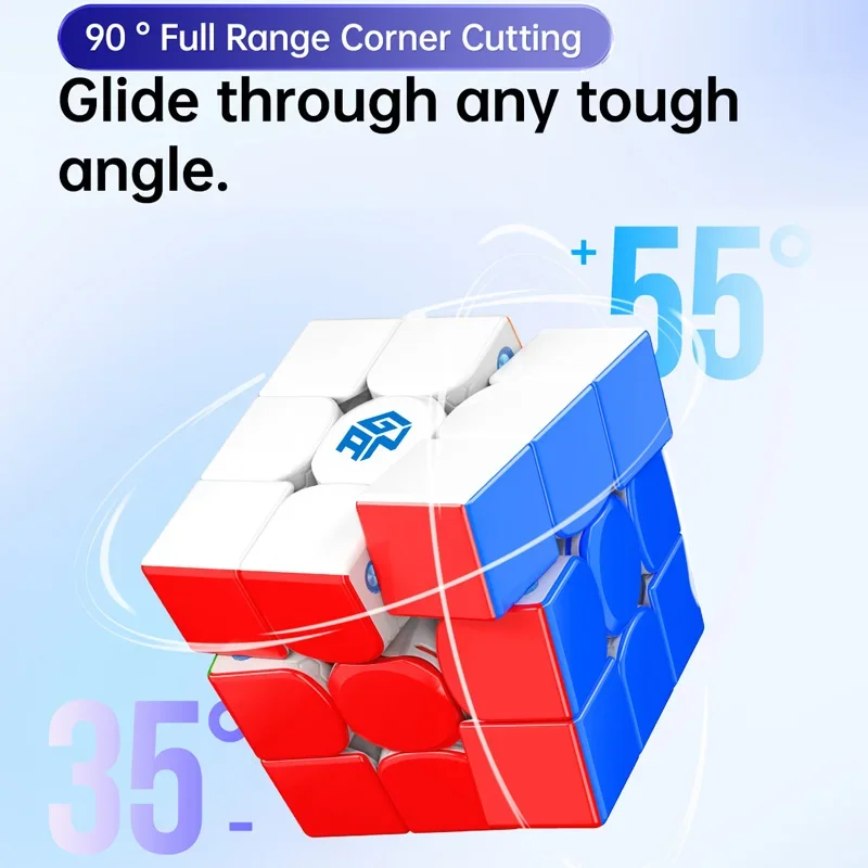 GAN356M 자기 부상 마그네틱 매직 큐브, 3x3x3 전문 3x3 스피드 퍼즐, GAN 356 M 3x3 어린이 장난감