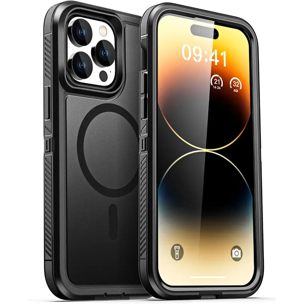 Premium Heavy Duty Magnetic Armor Case with Anti-Slip Grip and Charging Protection