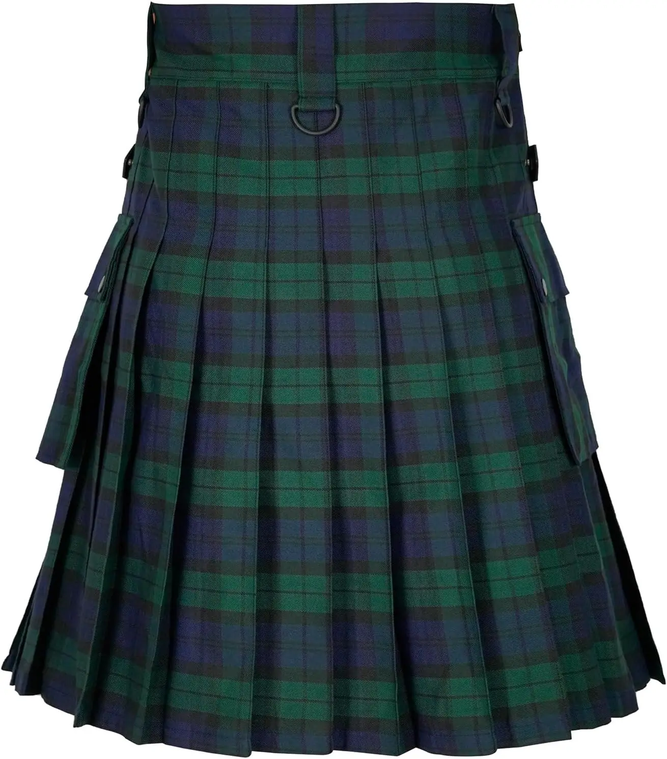 Herren Utility Kilt Pin Schottischer Tartan Anzug Schwarz & Irisch Hybrid Royal Stewart Taschen-Kilts – Detail 9