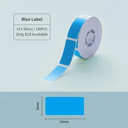 Wireless Portable Color Label Printer with Mobile Editing and Rechargeable Battery (Blue 14x30mm)