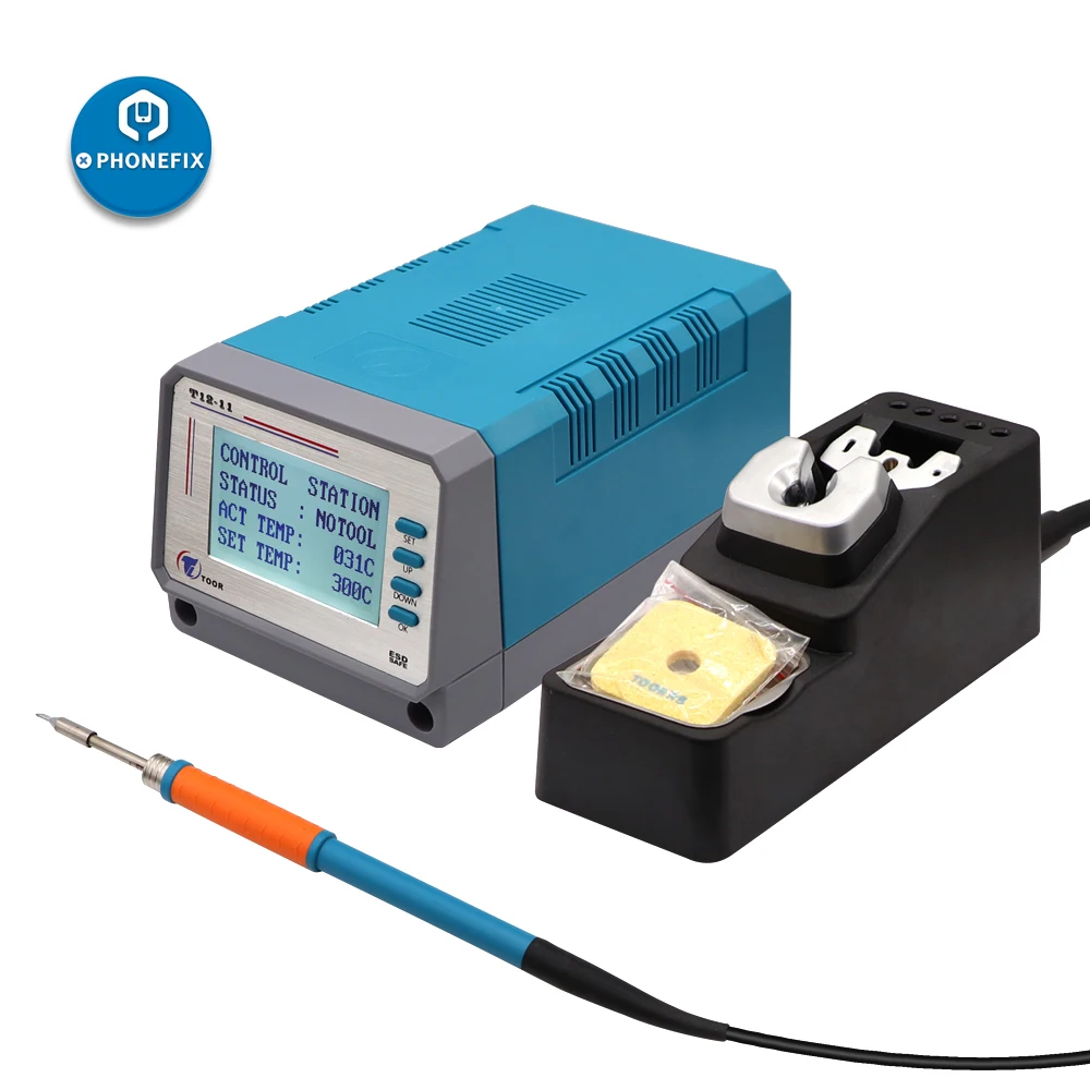 

LEISTO T12-11 Soldering Station Intelligent Digital Display 75W Rework Station for Tablet Phone PCB Chip Repair Tool