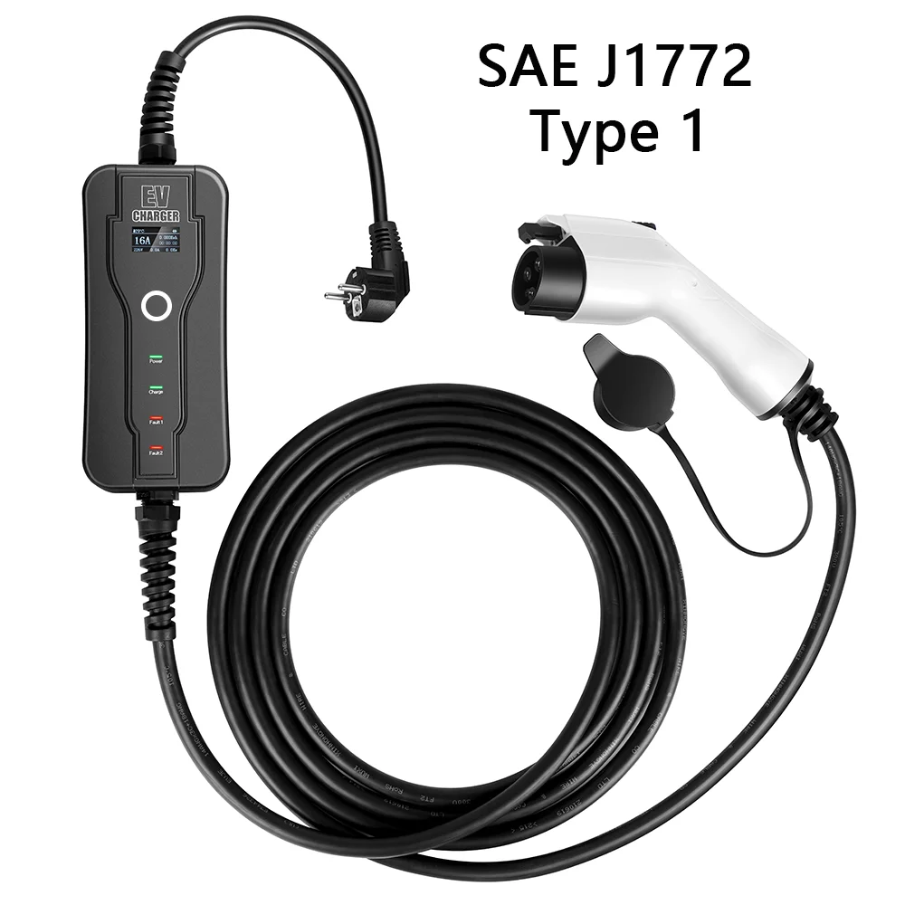 ElectricCarCharger220vCable35KWj1772IEC62196ElectricCar16A
