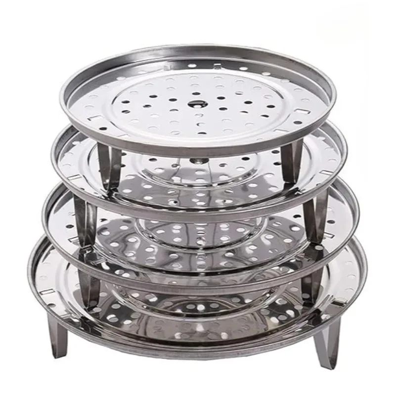 1pc Stainless steel steamer steaming tray thickened steamer household steaming grid kitchen bread steamed buns