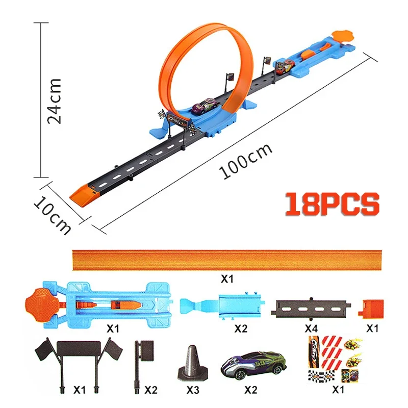 Metal Racing Car Model Track Kit for Kids