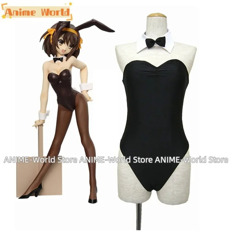 

Унисекс аниме косплей костюм меланхоли Харухи джузумия зайчик девочка наряд Хэллоуин фоторазмер на заказ