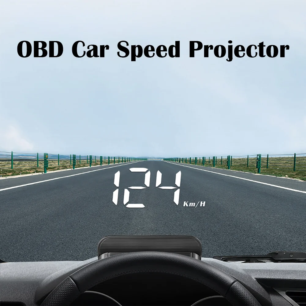

спидометр Автомобильный прибор для измерения скорости HUD OBD2, проектор, универсальный прибор для измерения скорости автомобиля, отображение скорости головного устройства, дисплей с подсветкой, OBD тахометр, гаджеты