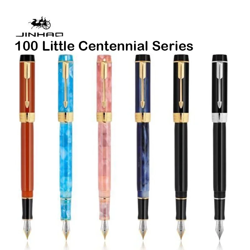 JINHAO 100 Little Centennial Resin Fountain Pen with Converter School Business Writing Ink Pens Office Supplies Stationary