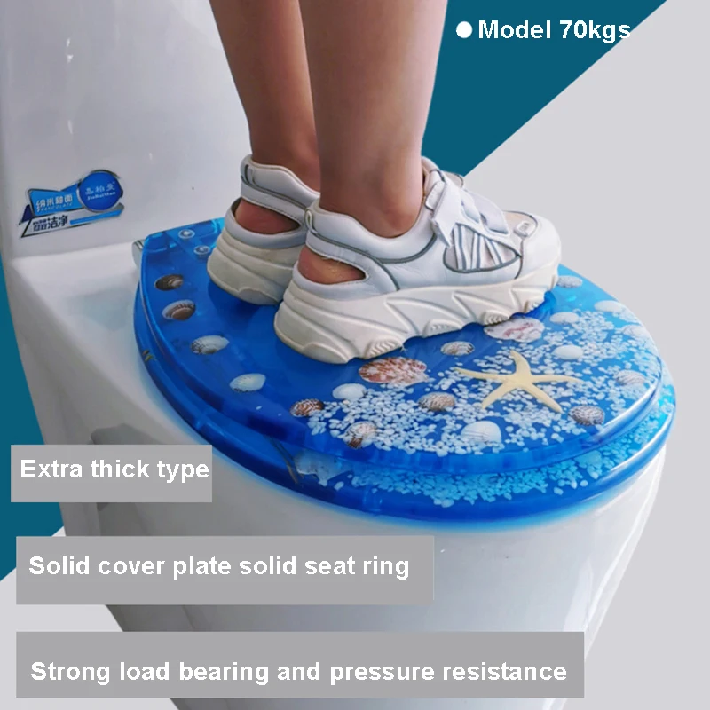 U V O Type Universal Resin Toilet Seat Lid Household Transparent Resin Thicken Slow-Close Toilet Seats Cover крышка для унитаза