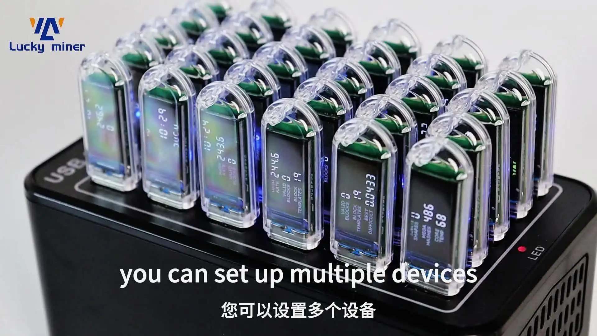 NerdMiner ミニ USB ビットコイン マイナー 250KH/s BTC ソロ 