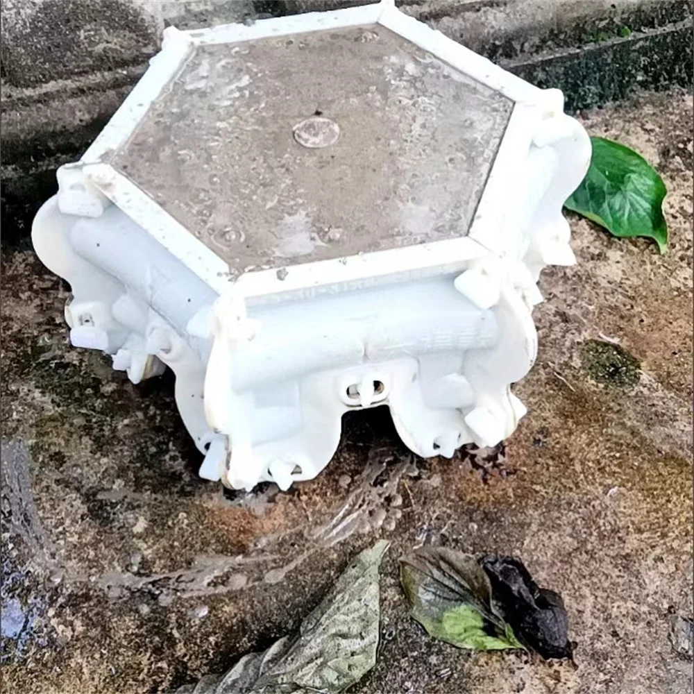 Concrete molds Household Flower Pot Mold Pot Cement Homemade Flower Pier Hexagonal European Bonsai Potted Plant