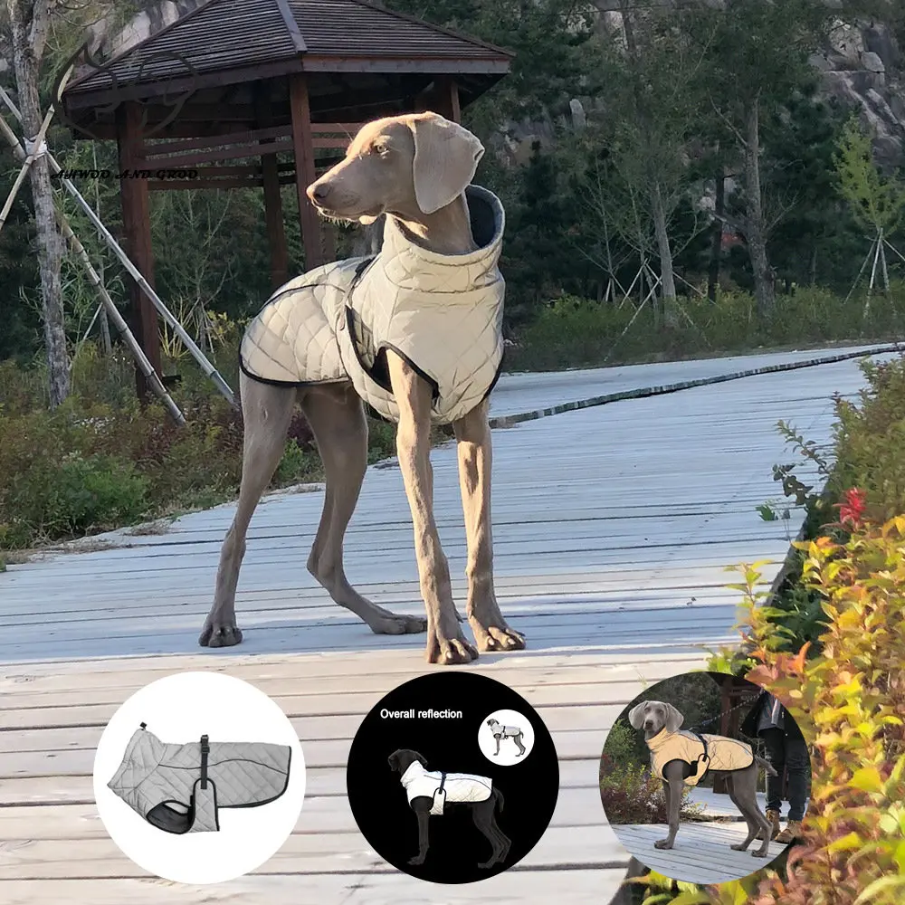 Winter Reflective Pet Dog Clothes Adjustable Thick Dogs Jacket