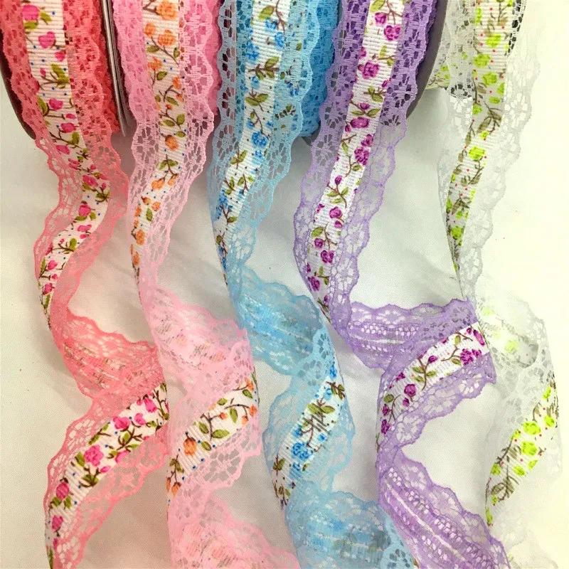 수제 DIY 공예 스크랩북용 꽃 양각 꽃 리본, 부활절 웨딩 크리스마스 파티 데코 선물 포장, 5Y 1.5-3.8cm