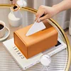 Light Luxury Tissue Holder Nordic High Quality Toilet Paper Box Home Table Square Napkin Container Wet Tissue Paper Organizer 2