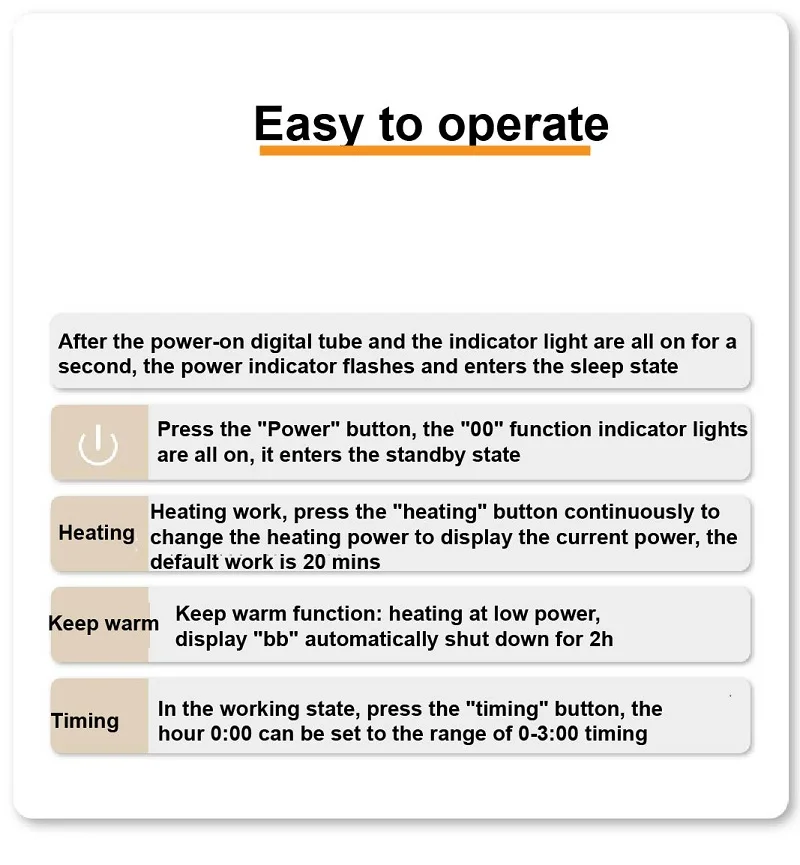 Description Picture 6 of item1000W Electric Ceramic Heater Tea Stove Hot Cooker Plate Heating Furnace Electric Oven Machine Coffee Mug Warmer Tea Maker 220V