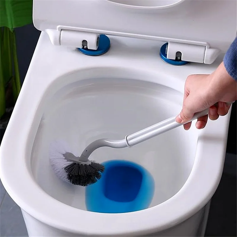 Multifunctional Bathroom Toilet Brush 360 Degree No Dead Ends Long Handle Curved Toilet Cleaning Brush Home Washing Tile Tools