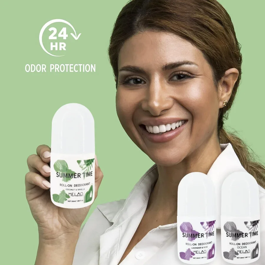 Aluminum Free Mineral Deodorant Roll-On For Women Men Paraben Free Certified Cruelty Vegan