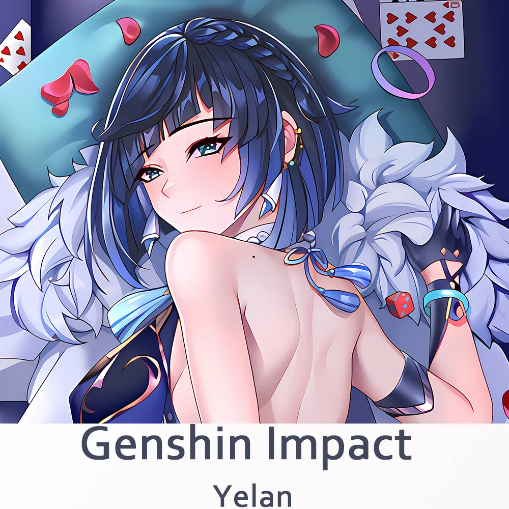 

Genshin Impact Yelan Cosplay Dakimakura Waifu Hugging Body Pillow Case Cover Anime 2-Side Print Otaku Fullbody Pillowcase