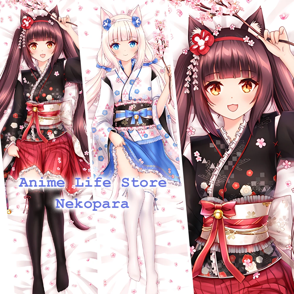 

NEKOPARA Dakimakura Pillowcase Hugging Body Pillow Case Nekopara Otaku Full Body Cushion Cover Bed Decor Gift