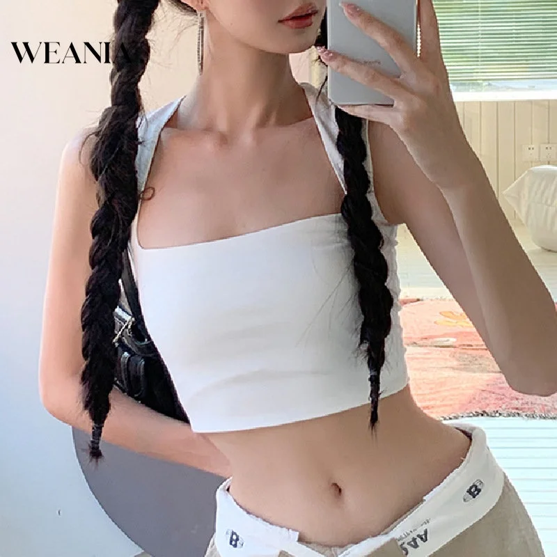 

Women Y2k Hottie Lady Sport Square Neck Croptop Tank