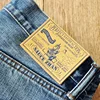 Saucezhan Mens Jeans Distressed  Moustache Effect Wash  Selvedge Denim Jeans  Motorcycle Regular Fit Straight Leg 14 Oz 3