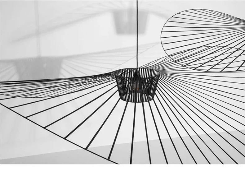 Description Picture 4 of itemModern Vertigo Hat Suspension Lamp Industrial Vintage Led Pendant Chandelier Living Dining Room Hanging Light Home Decor Lustre