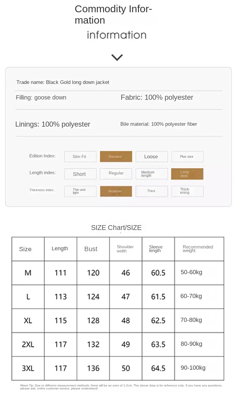 90% White Goose Down Jacket Fashion Outdoor Black Gold Design Brand Coat Couple Long Hooded Fashion Brand Parka Coat New