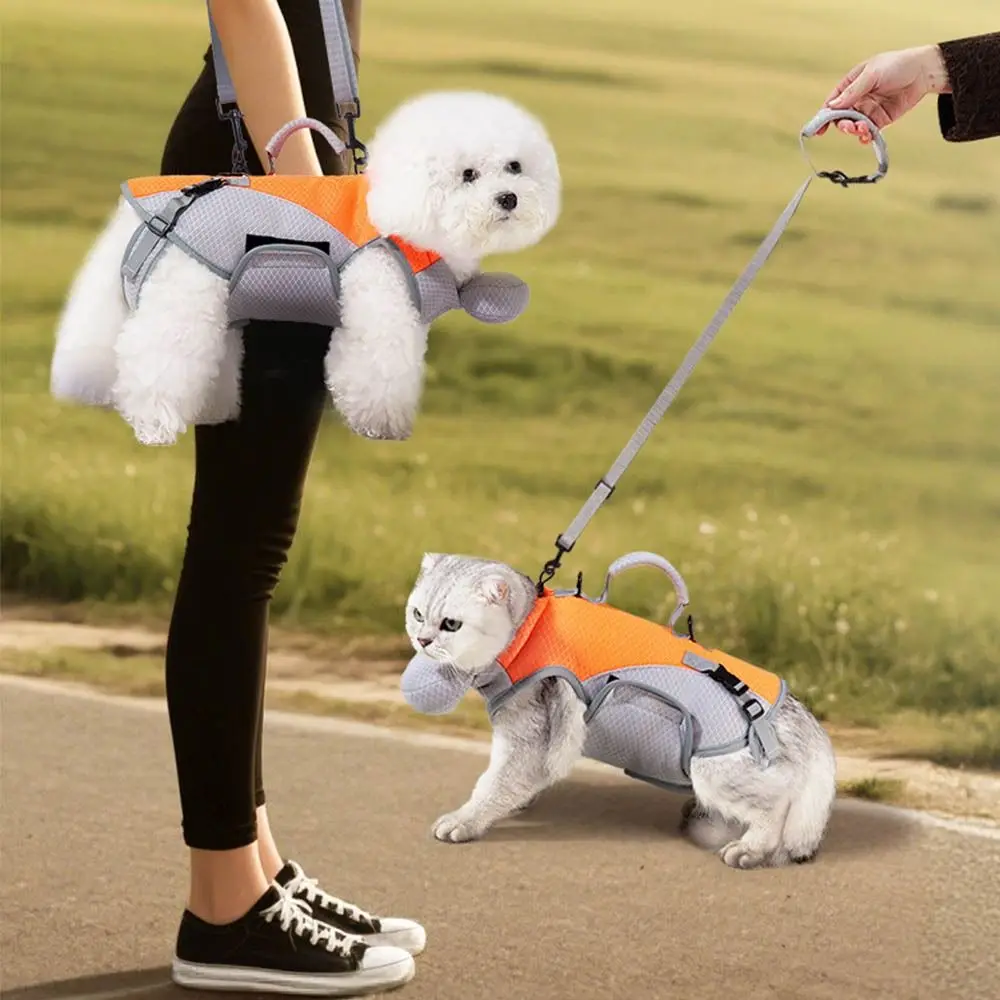 4216-7e71a8.jpg With Detachable Shoulder Pet Cooler Jacket Full Support Hands-Free Horizontal Hugging Backpack Breathable Pet Outing Backpack