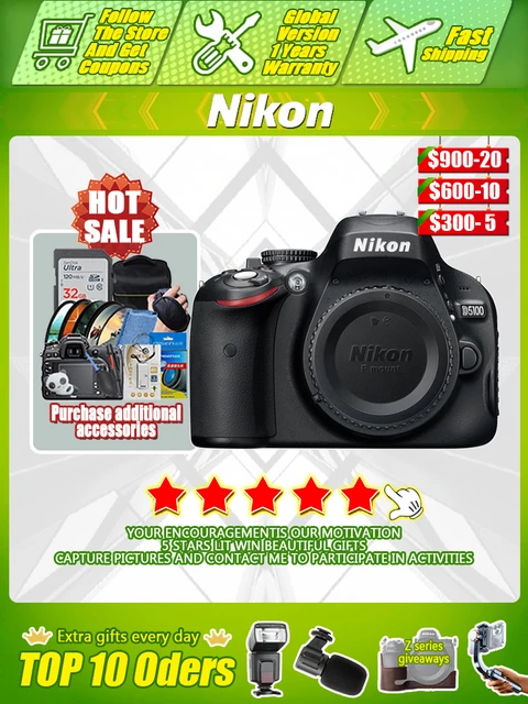 Nikon D5100 16.2MP CMOS Digital SLR Camera with 3-Inch Vari-Angle