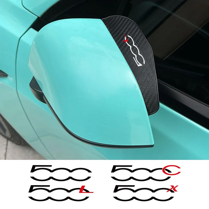 Adesivo Antipioggia Antipioggia Per Auto Specchietto Retrovisore Parapioggia Per Sopracciglia Copertura Per Fiat 500 500C 500X 500L Abarth 695 Accesso