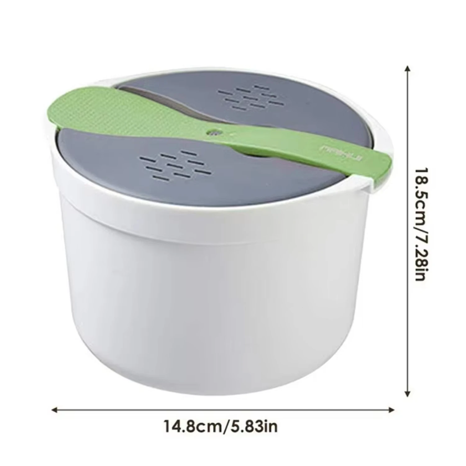 Portable Microwave Rice Cooker Steamer Lunch Box - Food Container with Steaming Utensils