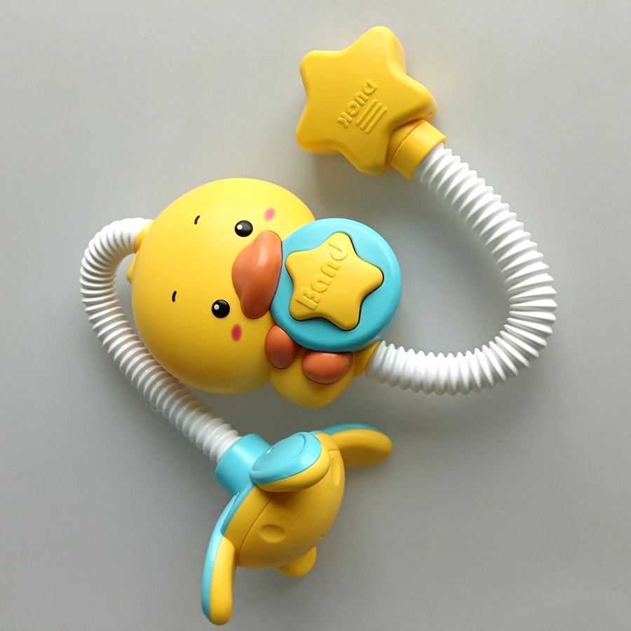 Baby shower toy with water spray, duckling flower model, rotating faucet, electric shower, water spray, swimming, baby shower to 3
