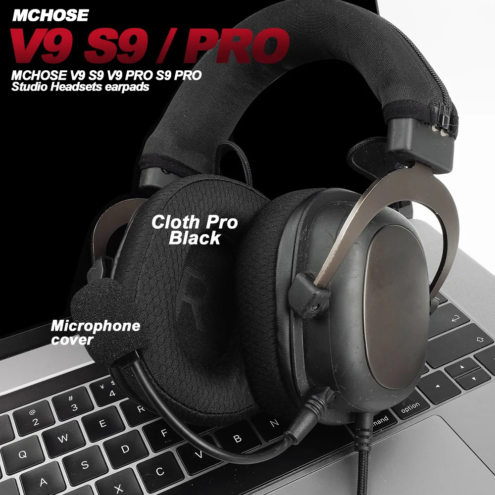 Replacement Foam Ear Pads for MCHOSE V9 S9 PRO,V9 PRO S9 PRO mchose x9 Headphones memory foam Earpads Protein Leather