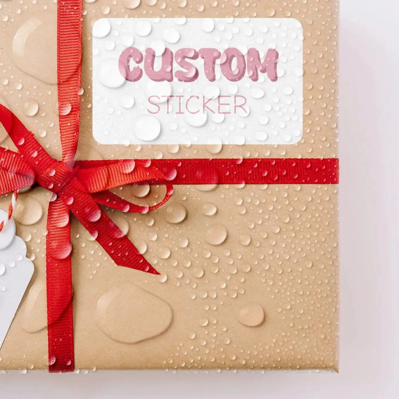 대량 팩 1/40/80/120개 맞춤형 직사각형 스티커 방수 강력 접착 파티 라벨 포장용