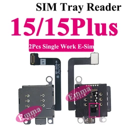Dual SIM Card Reader Holder Slot Tray Socket Flex Cable (15 Single Esim)