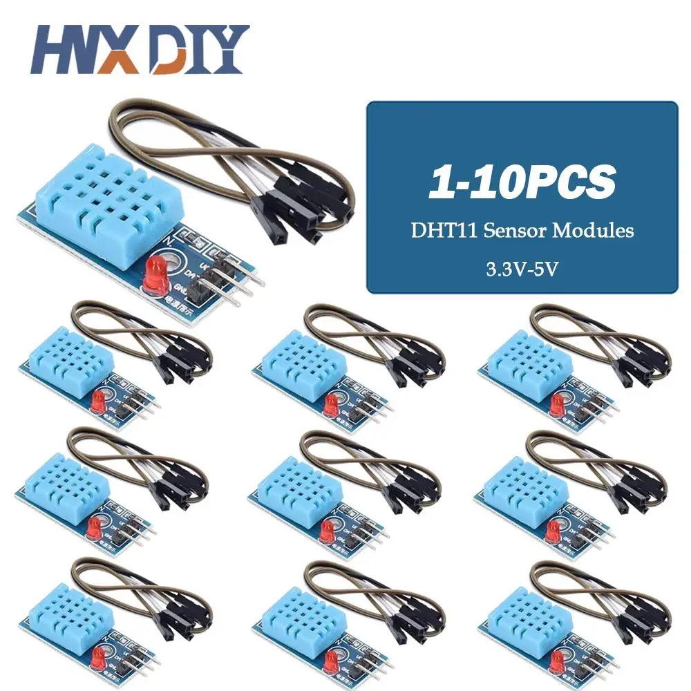 1-10pcs-DHT11-Sensor-Modules-3-3V-5V-Digital-Temperature-and-Humidity ...