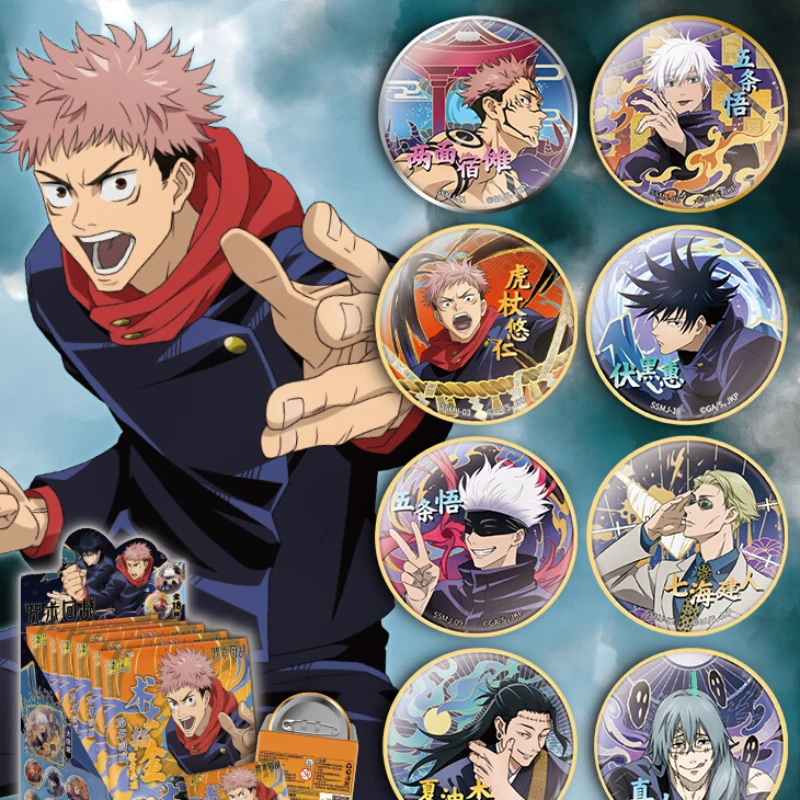 

Jujutsu Kaisen Wizard Pin Box for Child Collection Card Anime Figure Bronzing Inheritance Card Children Birthday Gift Table Toy