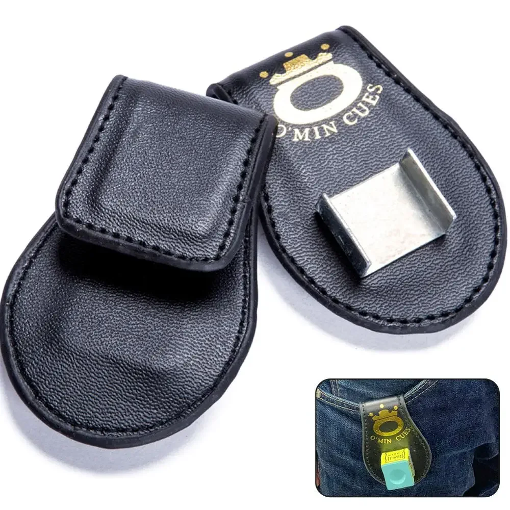 Pool Billiards Snooker Accessories Leather Magnetic Belt Clip Chalk Holder billiard accessories