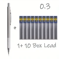 All Metal Mechanical Pencils 0.3, 0.5, 0.7, 0.9, 1.3 2.0Mm Lead Refills Art, Writing, Sketching Retractable Design 1