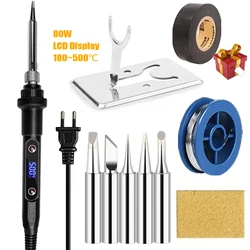 Versatile Electric Soldering Iron Kit with Adjustable Temperature and Replaceable Tips - EU (ES03 Tool kits)