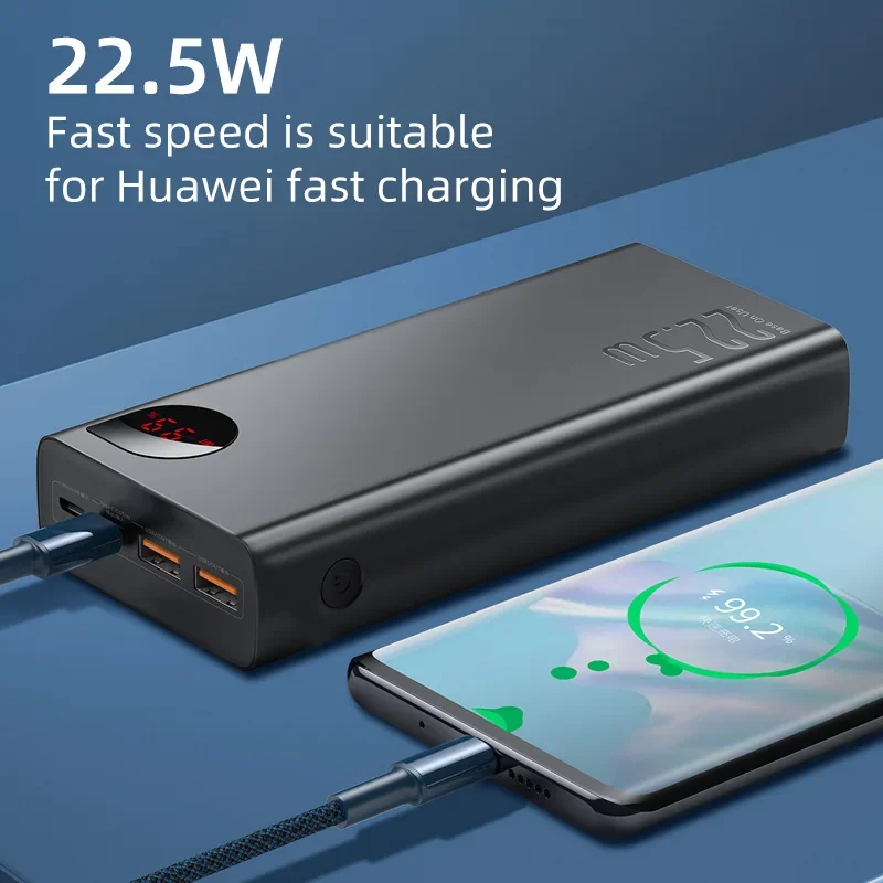 Baseus Power Bank 10000mAh 22.5W PD Fast Charging Powerbank Portable External Battery For iPhone 15 14 12 13 Pro Samsung Huawei 3